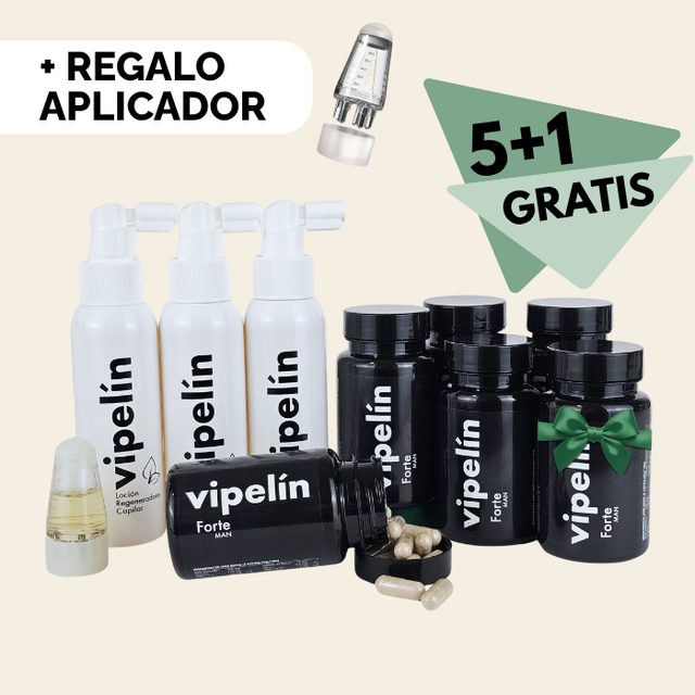 Ahorra con el cuidado capilar de 6 meses para hombres con vitaminas y loción.