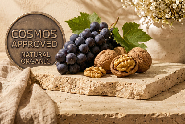 3HC cuenta con la certificación COSMOS Approved (COSMetic Organic Standard), un sello internacional que valida ingredientes obtenidos mediante biotecnología verde respetuosa con el medio ambiente, libres de transgénicos (OGM) y sin solventes contaminantes.Uvas negras y nueces, fuentes naturales de polifenoles, semilla de uva, resveratrol y ácidos grasos esenciales para la nutrición capilar en vipelín. Activos antioxidantes y nutrientes clave que combaten el estrés oxidativo folicular, estimulan la microcirc