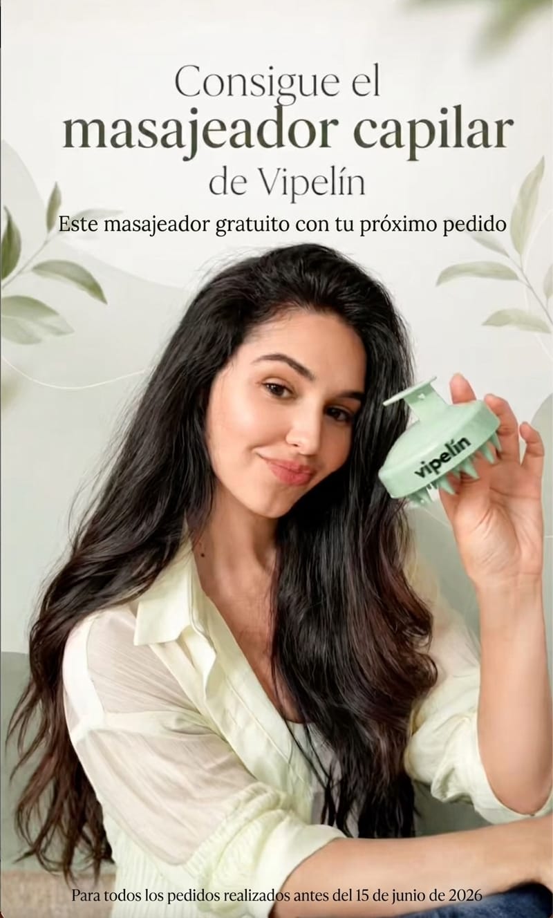 Masajeador capilar de regalo con tus pedidos de Vipelín 