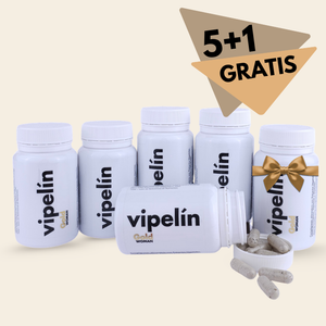 Consigue un 5+1 en tus vitaminas de pelo Vipelín Gold para mujeres  partir de los 50 años. 