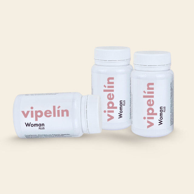 Nuevo WOMAN PLUS - Pack 3 botes para 3 meses de cuidado del cabello en mujeres antes de la menopausia. 