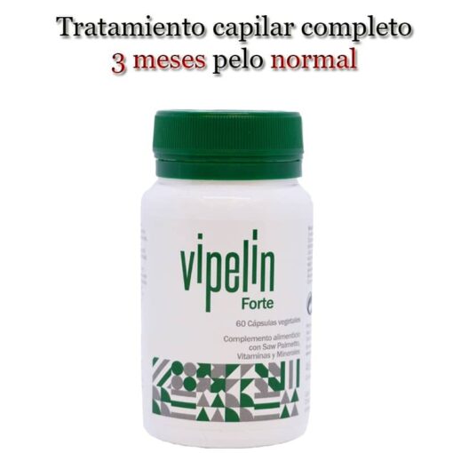 Tratamiento Vipelin Forte 3 meses con champú y aceite esencial pelo normal