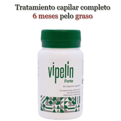 Tratamiento con Vipelin Forte 6 meses pelo graso con champú y aceite esencial