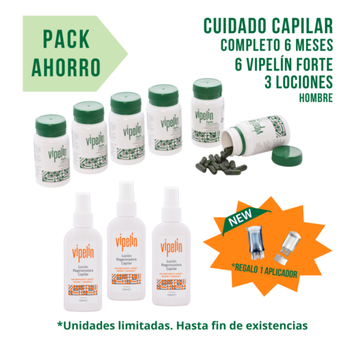 Pack Vipelin Forte y Locion 6 meses con aplicador