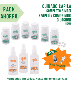 Pack Vipelin Hombre comprimidos y Locion 6 meses con aplicador