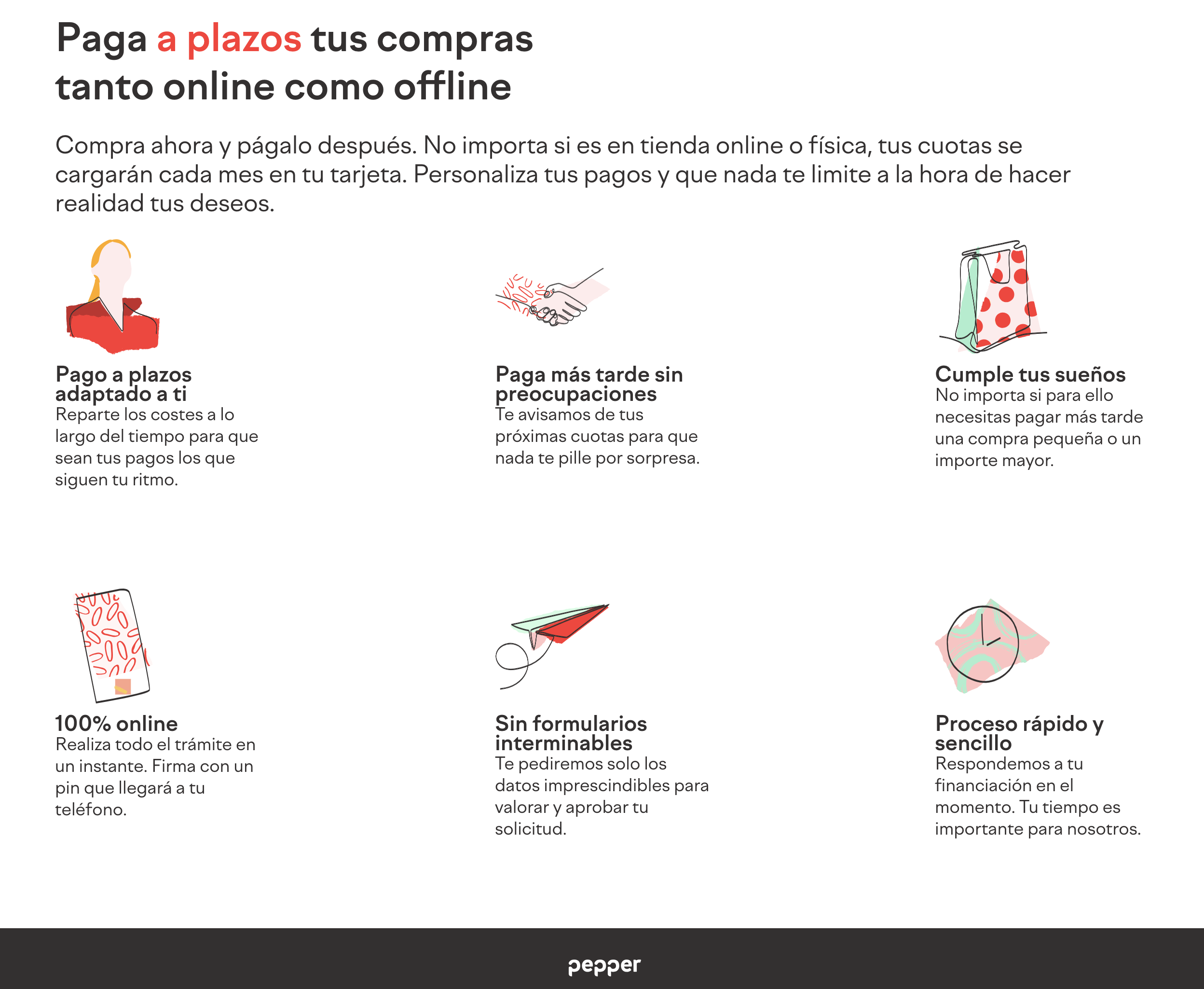 Pagar a plazos con Pepper sin intereses